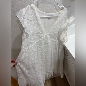 White Eyelet Women’s Dress